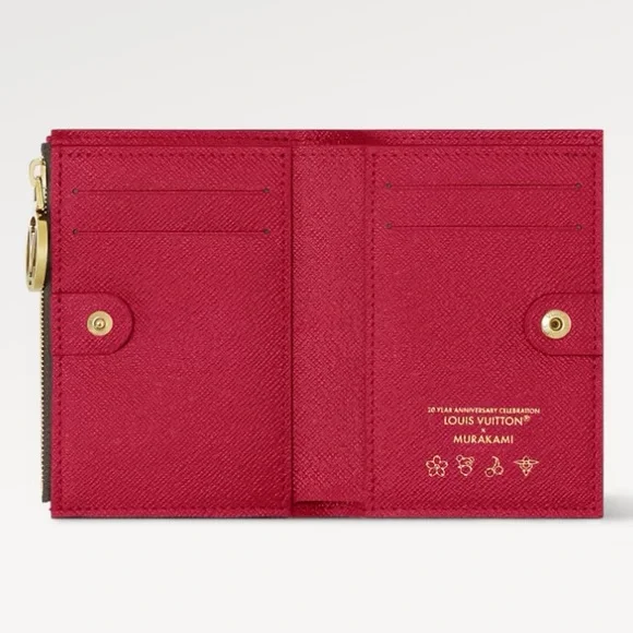 🍒 Louis Vuitton Cherry Murakami LV x TM Lisa Wallet M13420 - Picture 5 of 7